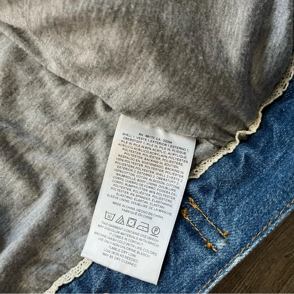 Pilcro & the Letterpress Women's Large Sherpa Denim Jacket - Picture 9 of 10